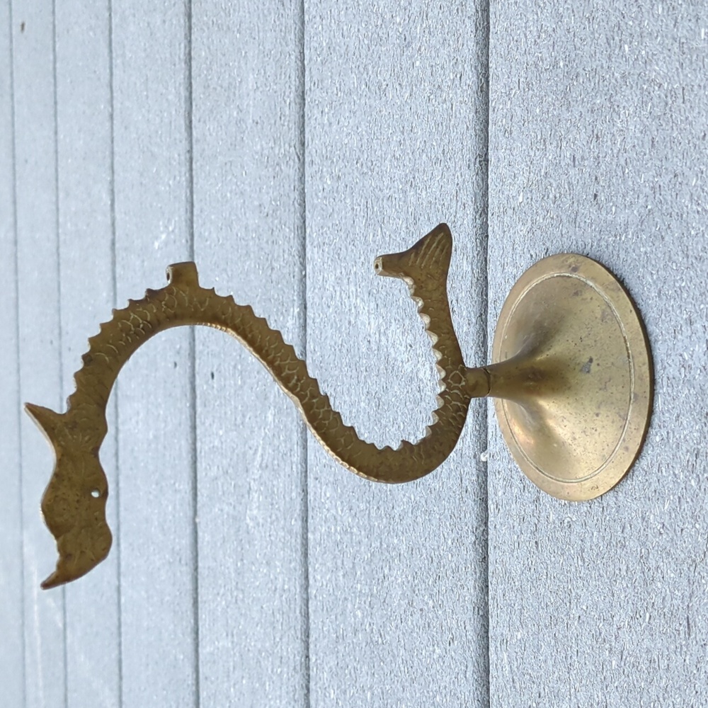 Vintage Brass Etched Dragon Bell
